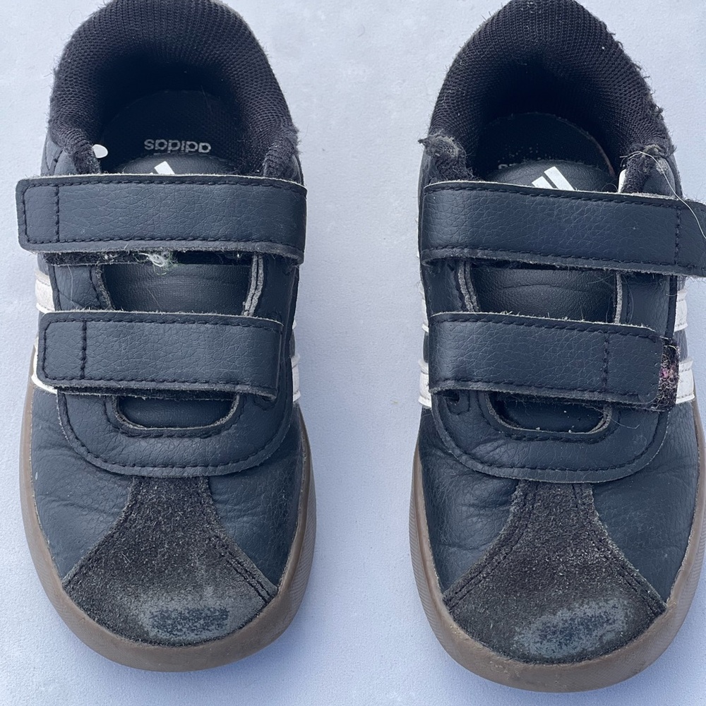 Adidas Court 3.0 Black Sneakers with Velcro Straps